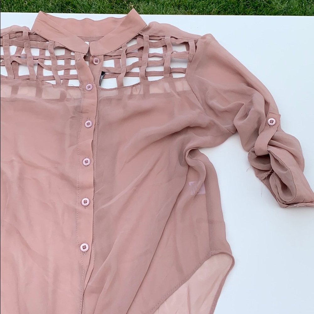 Poof Couture Checkered Neck Crop Top